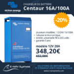 chargeur de batterie 16A-100A Victron Energy Centaur pour bateau