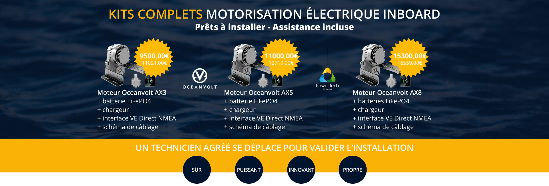 promotion kit complet motorisation électrique pour bateau